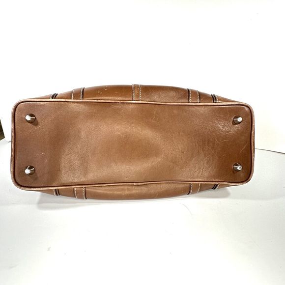 Vintage Coach Leather Hampton Satchel Hobo Handbag Brown - Picture 3 of 12